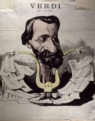 Giuseppe Verdi, caricatura, 1860